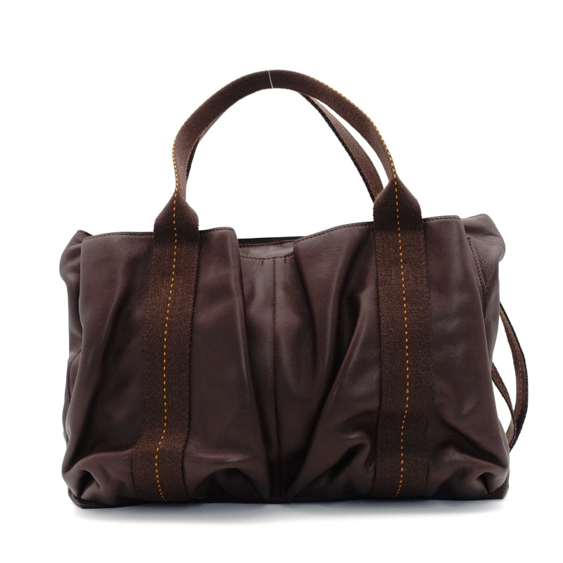 HERMES CARABAN HORISONTAL MM LEATHER 2-Way Bag Brown