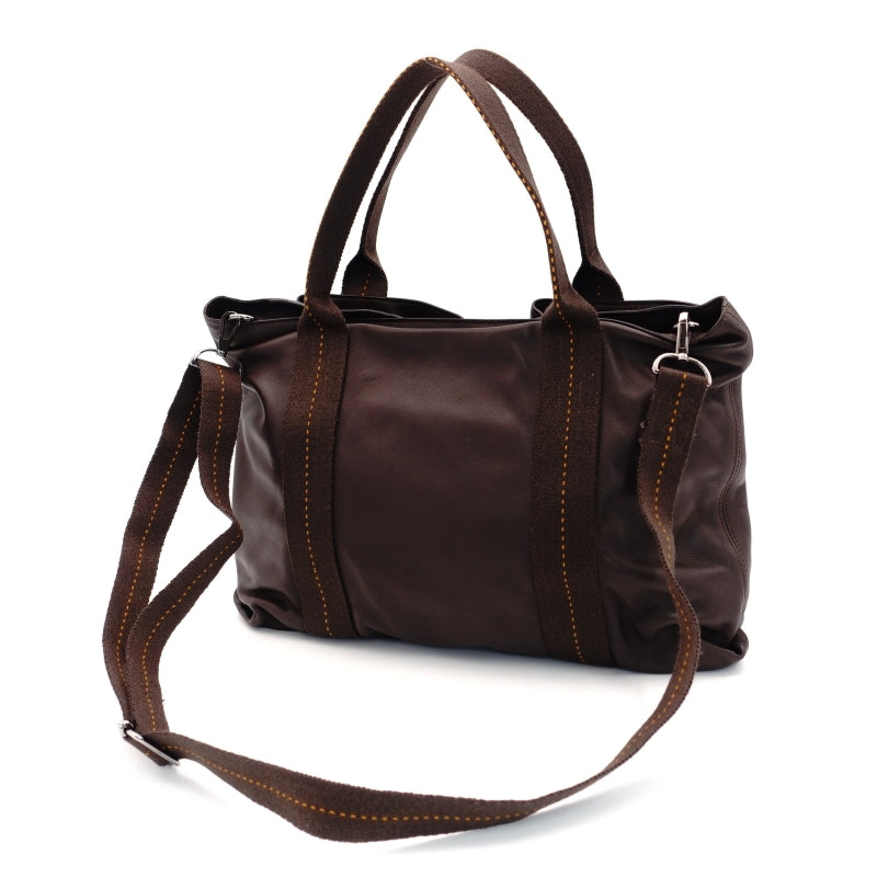 HERMES CARABAN HORISONTAL MM LEATHER 2-Way Bag Brown