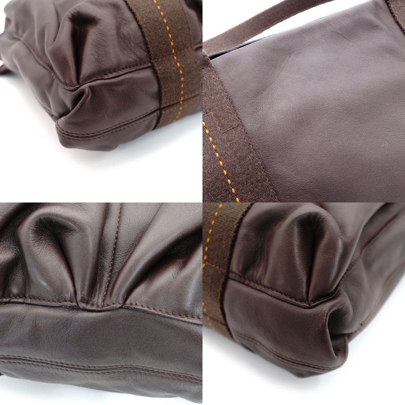 HERMES CARABAN HORISONTAL MM LEATHER 2-Way Bag Brown