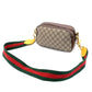 GUCCI GG Supreme Shoulder Bag Beige Logo PVC Leather Brown