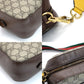 GUCCI GG Supreme Shoulder Bag Beige Logo PVC Leather Brown