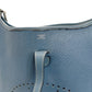 HERMES Evelyn PM Shoulder Bag Blue-Jean Leather stamped □C