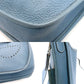 HERMES Evelyn PM Shoulder Bag Blue-Jean Leather stamped □C