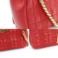 BURBERRY Lola Chain Shoulder Bag Red Leather TB Logo