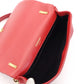 BURBERRY Lola Chain Shoulder Bag Red Leather TB Logo