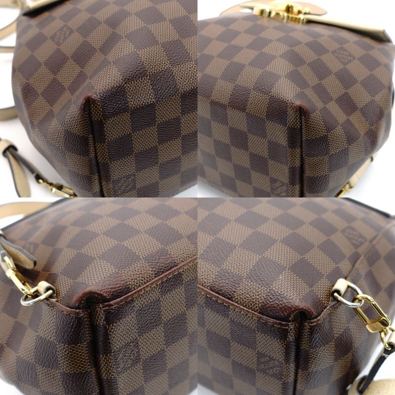LOUIS VUITTON Damier Clapton Backpack Leather Brown×Beige