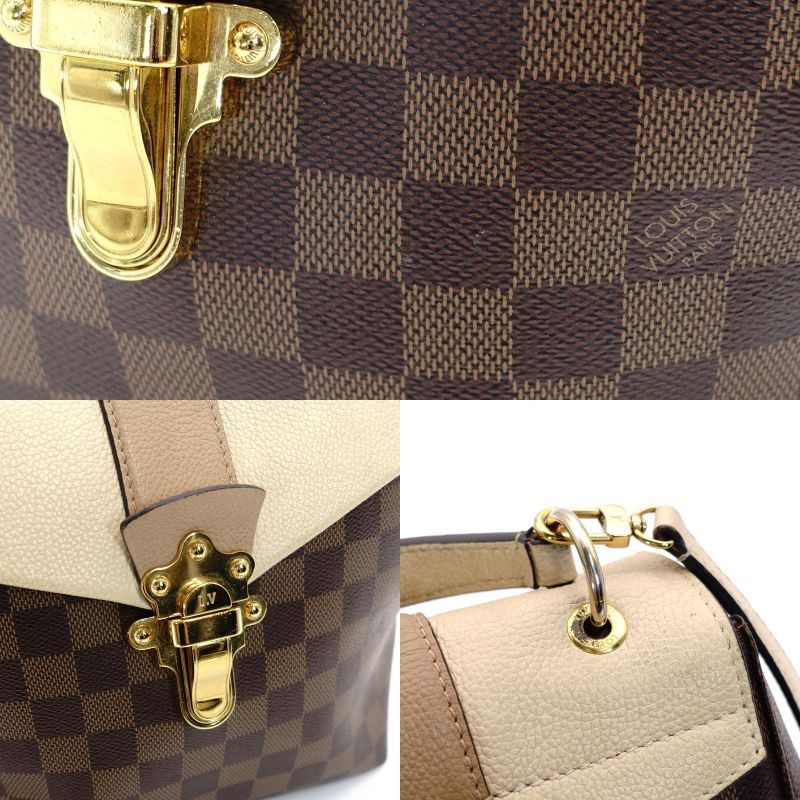 LOUIS VUITTON Damier Clapton Backpack Leather Brown×Beige