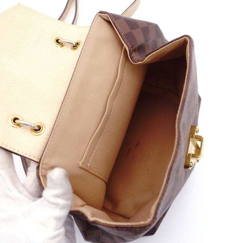 LOUIS VUITTON Damier Clapton Backpack Leather Brown×Beige
