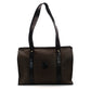 CELINE Macadam Black Brown PVC Tote Bag Leather Vintage