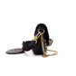 LOUIS VUITTON New Wave Shoulder Bag Black Leather Black Gold Hardware Logo