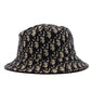 DIOR Bucket Hat Logo Trotter Canvas Leather Navy Size L