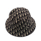DIOR Bucket Hat Logo Trotter Canvas Leather Navy Size L