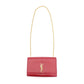 SAINT LAURENT YSL Chain Shoulder Bag Red Leather