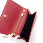SAINT LAURENT YSL Chain Shoulder Bag Red Leather