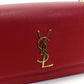 SAINT LAURENT YSL Chain Shoulder Bag Red Leather