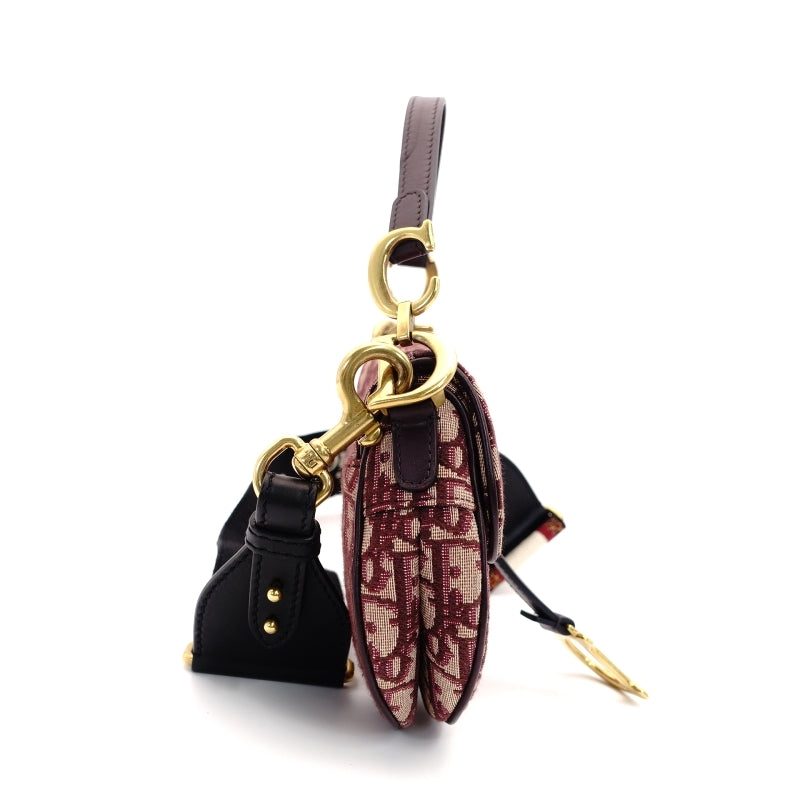 DIOR Saddle Canvas Shoulder Bag  Oblique Trotter