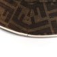 FENDI Zucca Bucket Hat 58cm FF Logo Brown PVC