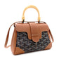 GOYARD Saigon Handbag Leather PVC 2-Way Brown
