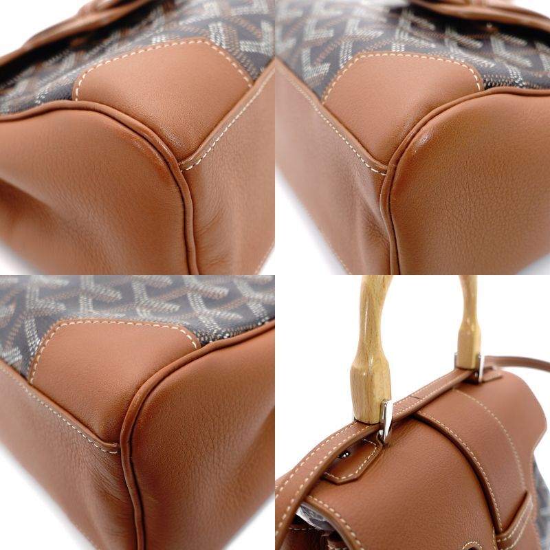 GOYARD Saigon Handbag Leather PVC 2-Way Brown