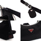 PRADA Shoulder Bag 2-Way Re-Edition Black Re-Edition Black Nylon Shoulder Bag Silver Hardware 7-6-929