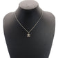 CHANEL Coco Mark Necklace CC Rhinestone Silver 7-5-079