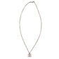 CHANEL COCO Mark Necklace CC Rhinestone Silver F13V 7-4-439