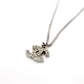 CHANEL COCO Mark Necklace CC Rhinestone Silver F13V 7-4-439