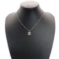 CHANEL COCO Mark Necklace CC Rhinestone Silver F13V 7-4-439