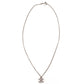 CHANEL Coco Mark Necklace CC Rhinestone Silver C12V 7-4-448