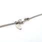 CHANEL Coco Mark Necklace CC Rhinestone Silver C12V 7-4-448