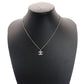 CHANEL Coco Mark Necklace CC Rhinestone Silver C12V 7-4-448