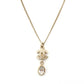 CHANEL Coco Mark Necklace CC Rhinestone 09A 7-4-622