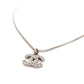 CHANEL Coco Mark Necklace CC Rhinestone Silver A80 7-4-688