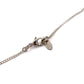 CHANEL Coco Mark Necklace CC Rhinestone Silver A80 7-4-688