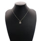 CHANEL Coco Mark Necklace CC Rhinestone Silver A80 7-4-688