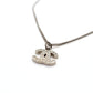 CHANEL Coco Mark Necklace CC Rhinestone Silver 7-4-690