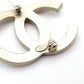 CHANEL Coco Mark Brooch Rhine stone Silver Pink 05P