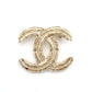 CHANEL Coco Mark Broach Gold Logo Feather 08A