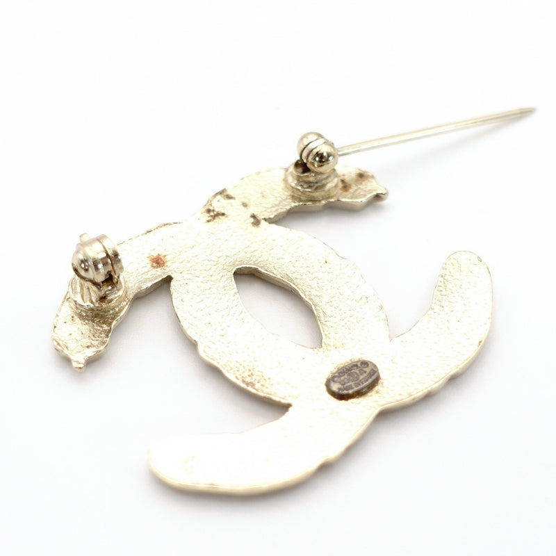 CHANEL Coco Mark Broach Gold Logo Feather 08A
