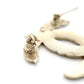 CHANEL Coco Mark Broach Gold Logo Feather 08A