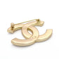 CHANEL Coco Mark Broach Gold Rhine stone Logo