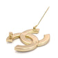 CHANEL Coco Mark Broach Gold Rhine stone Logo