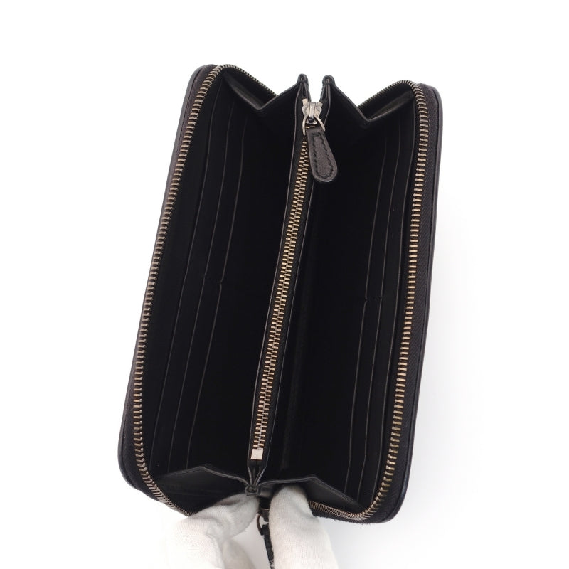 BOTTEGA VENETA Long Wallet Leather Intrecciato Black Men