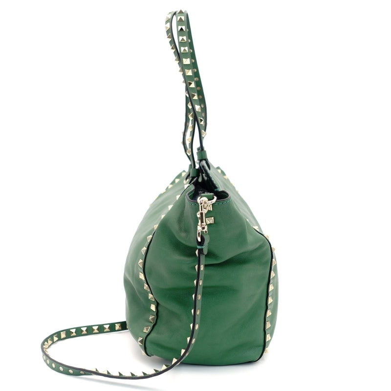 VALENTINO Galavani 2-way Bag Studs Green