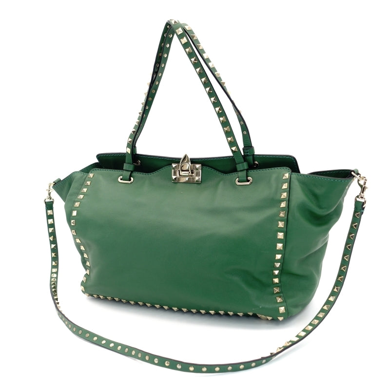 VALENTINO Galavani 2-way Bag Studs Green