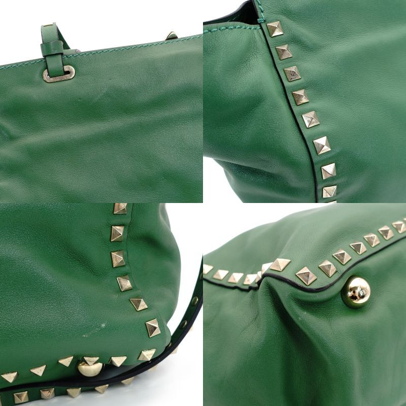 VALENTINO Galavani 2-way Bag Studs Green