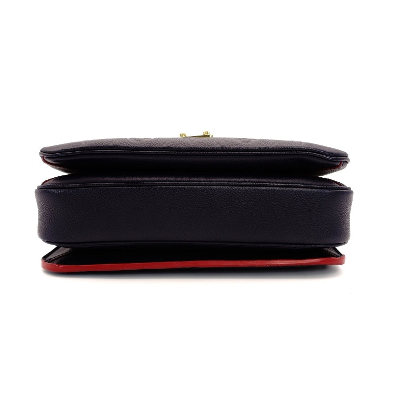 LOUIS VUITTON Anplant Pochette Métis MM Handbag 2-Way Navy Leather 7-5-008