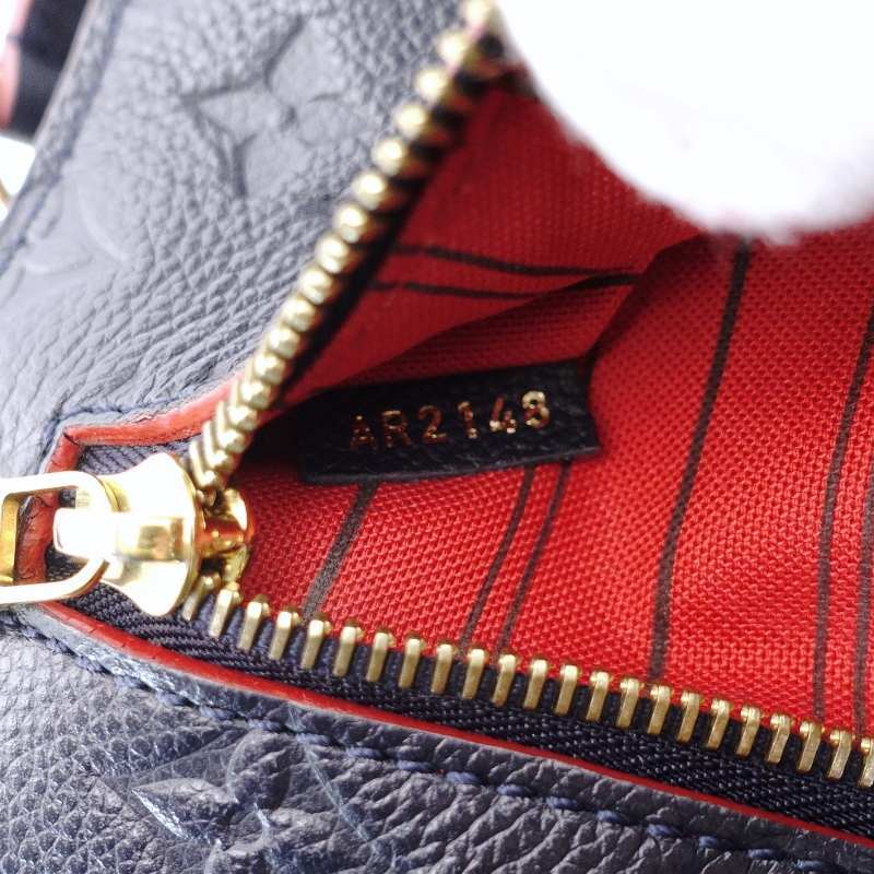 LOUIS VUITTON Anplant Pochette Métis MM Handbag 2-Way Navy Leather 7-5-008
