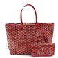 Goyard Saint-Louis PM Tote Bag Red PVC Leather Red with Pouch 7-5-226
