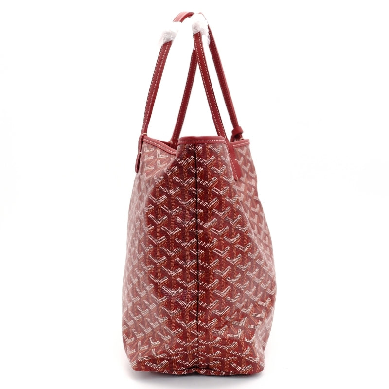Goyard Saint-Louis PM Tote Bag Red PVC Leather Red with Pouch 7-5-226
